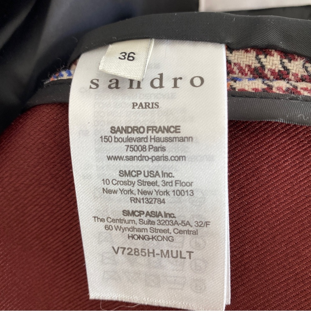 Sandro Plaid Toggle-Closure Blazer - Picture 14 of 15